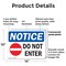Signmission Do Not Enter OSHA Notice Sign, Plastic, 14in W x 10in L, 2PK OS-2PACK-NS-P-1014-L-15438 - alternate 6